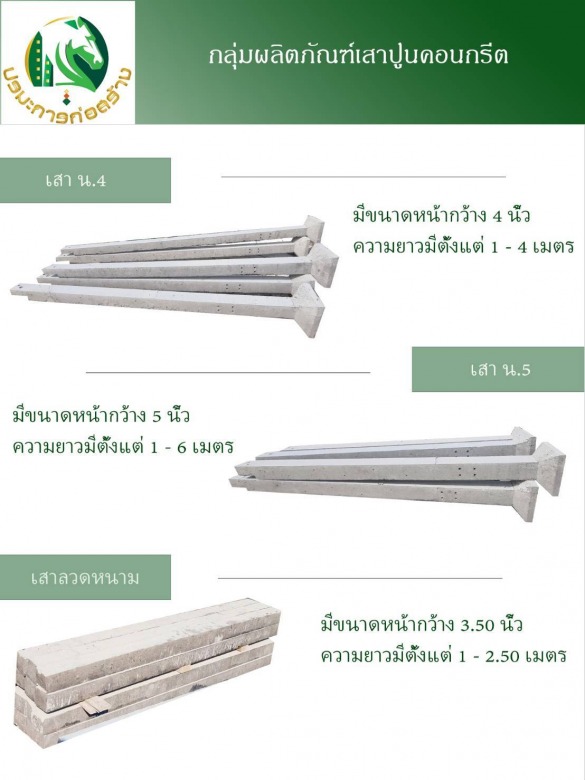 โรงงานผลิตเสาปูนคอนกรีต